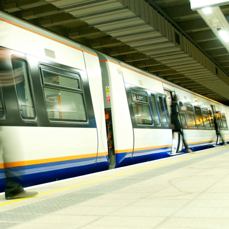 Subway in a station demonstrating how to integrate well-being in daily life