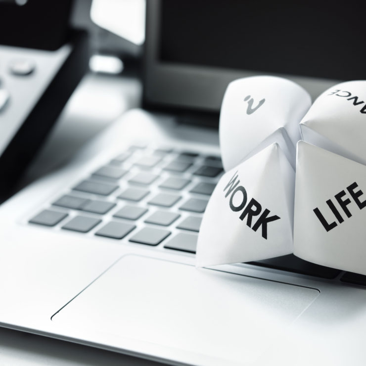 Laptop With A Work Life Balance Note On It1