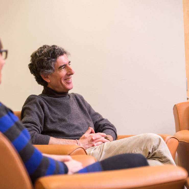 Richard Davidson meets with graduate students by David Nevala