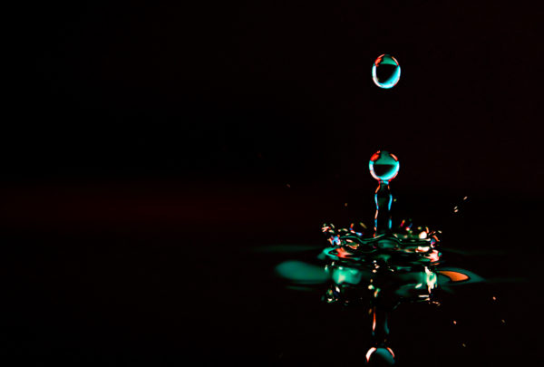 Water Splash On Black Background