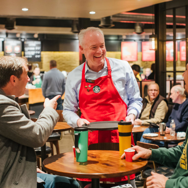 Starbucks Employee smiling