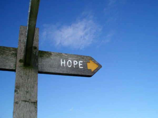 Photo of sign pointing with words "hope" by Pol Sifter via Flickr