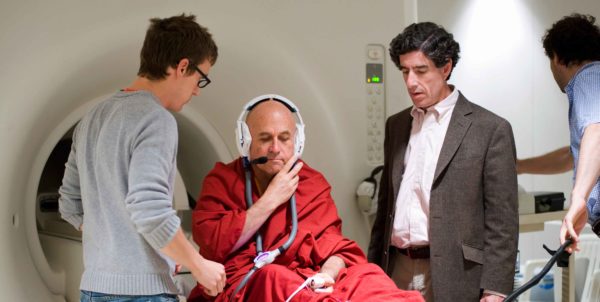 Photo of Richard Davidson and Matthieu Ricard fMRI lab Web